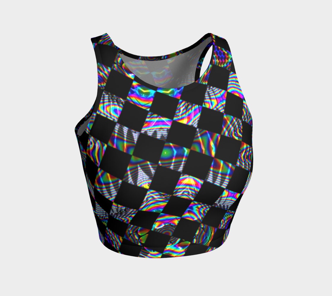 Trippy Checkmate • Crop Top