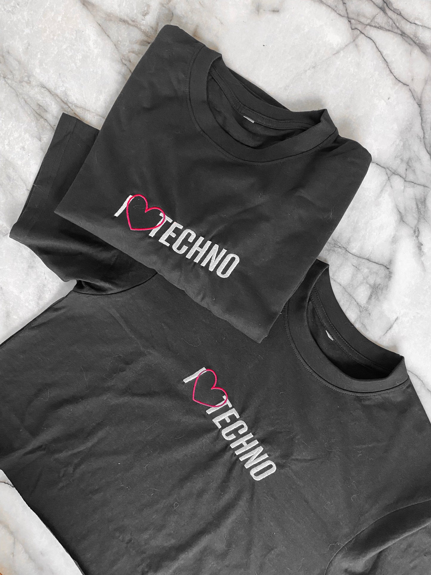 I Heart Techno • Embroidered T-shirt