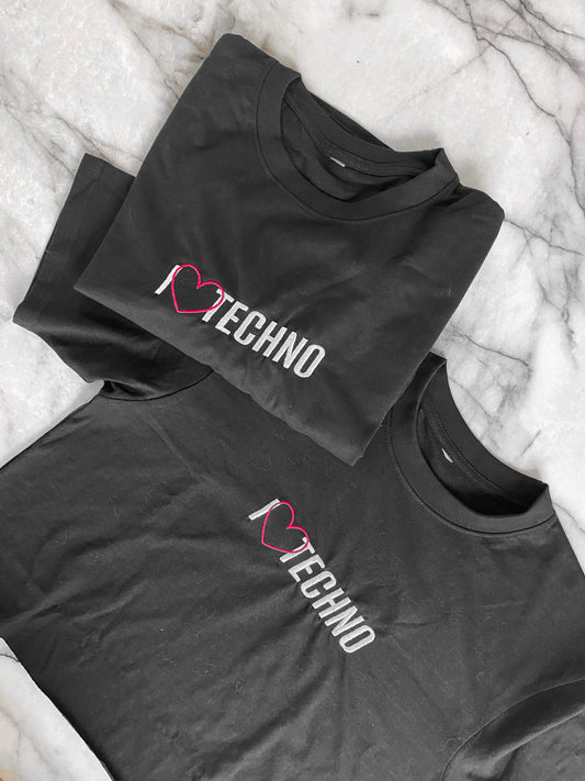 I Heart Techno • Embroidered T-shirt