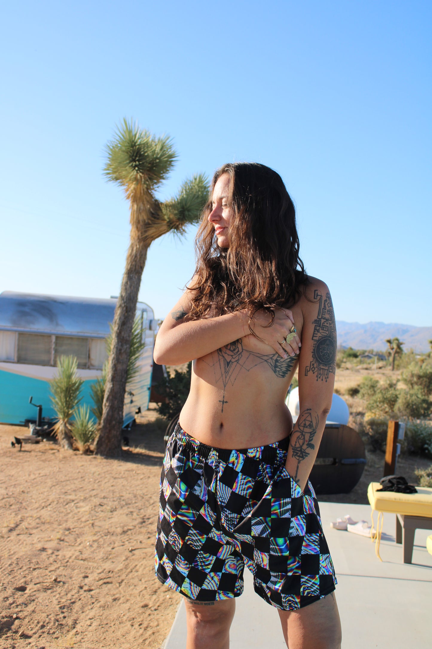 Trippy Checkmate • Athletic Shorts